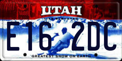 UT license plate E162DC