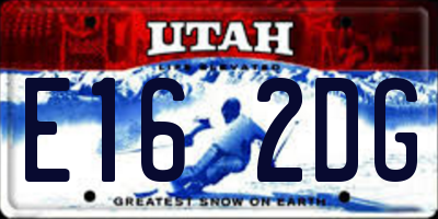 UT license plate E162DG