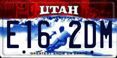 UT license plate E162DM