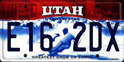 UT license plate E162DX