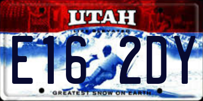 UT license plate E162DY