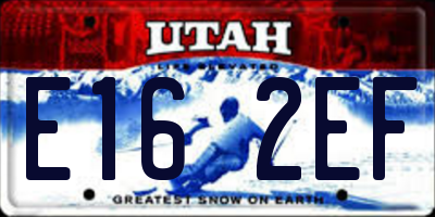 UT license plate E162EF