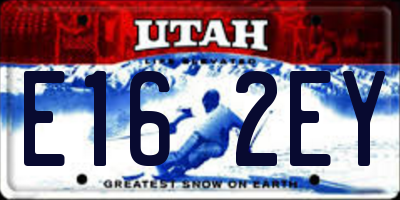 UT license plate E162EY