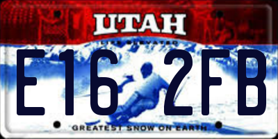 UT license plate E162FB
