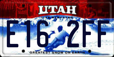 UT license plate E162FF