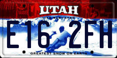 UT license plate E162FH