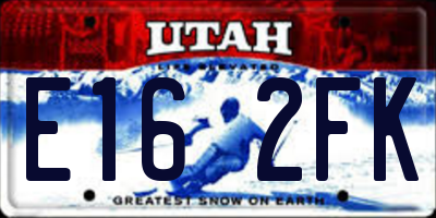 UT license plate E162FK