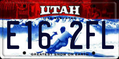 UT license plate E162FL