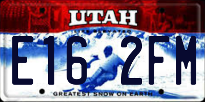 UT license plate E162FM