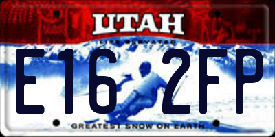 UT license plate E162FP