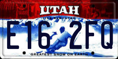 UT license plate E162FQ