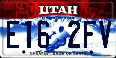 UT license plate E162FV