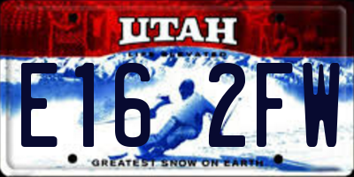 UT license plate E162FW