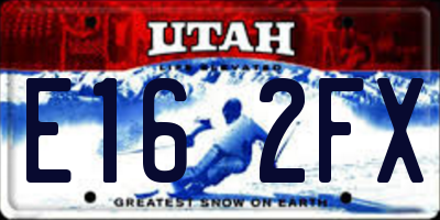 UT license plate E162FX