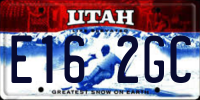 UT license plate E162GC