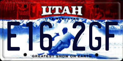 UT license plate E162GF