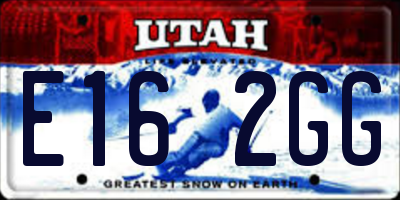 UT license plate E162GG