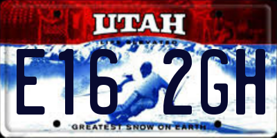 UT license plate E162GH