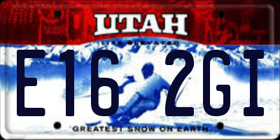 UT license plate E162GI