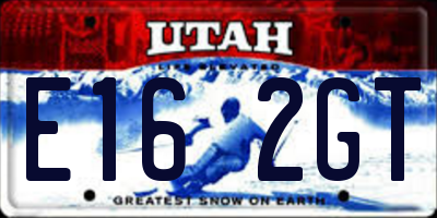 UT license plate E162GT