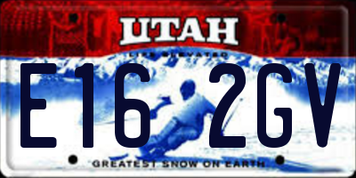 UT license plate E162GV