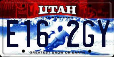 UT license plate E162GY