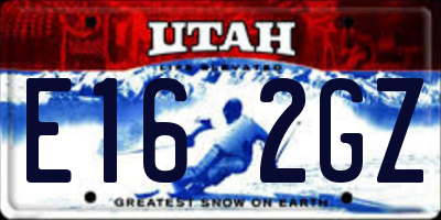 UT license plate E162GZ