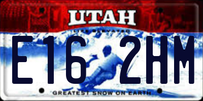 UT license plate E162HM