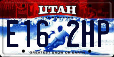 UT license plate E162HP