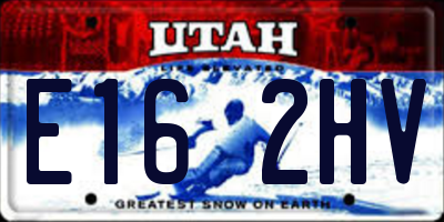 UT license plate E162HV