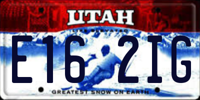 UT license plate E162IG