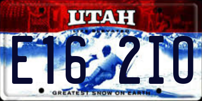 UT license plate E162IO