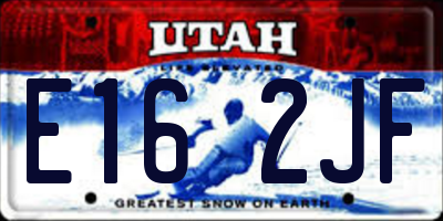 UT license plate E162JF
