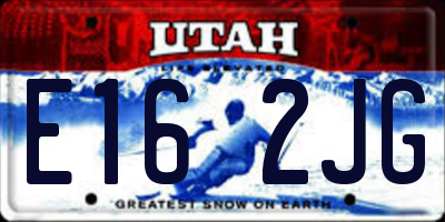 UT license plate E162JG