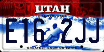 UT license plate E162JJ