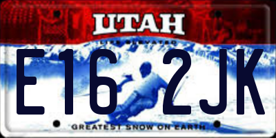 UT license plate E162JK