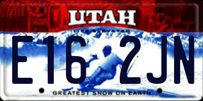 UT license plate E162JN