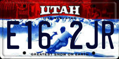 UT license plate E162JR