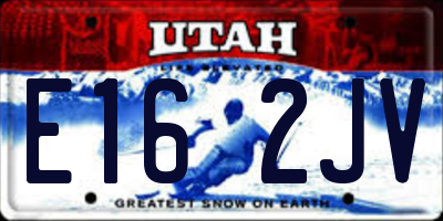 UT license plate E162JV