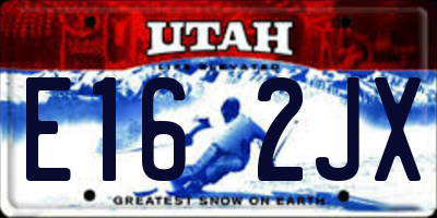 UT license plate E162JX