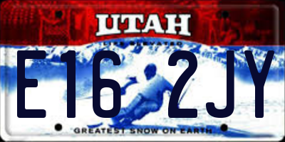 UT license plate E162JY