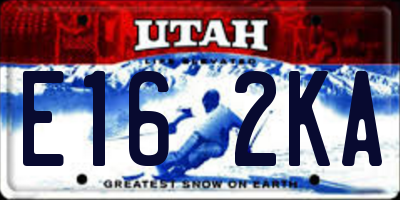 UT license plate E162KA