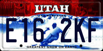 UT license plate E162KF