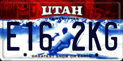 UT license plate E162KG
