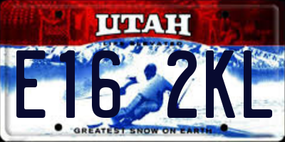 UT license plate E162KL