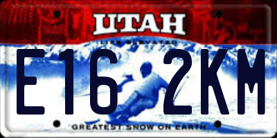 UT license plate E162KM