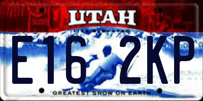 UT license plate E162KP