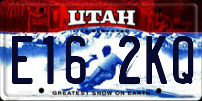UT license plate E162KQ