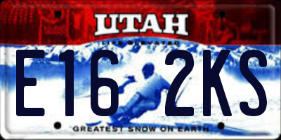 UT license plate E162KS