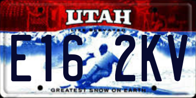 UT license plate E162KV